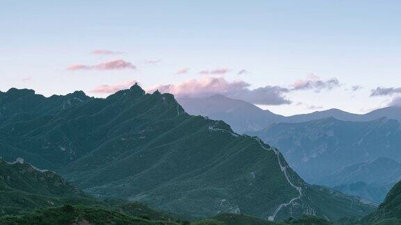 时间的流逝中国的长城