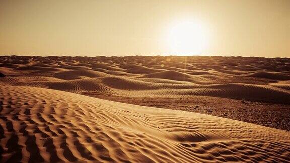 撒哈拉沙漠的日落东方大Erg突尼斯