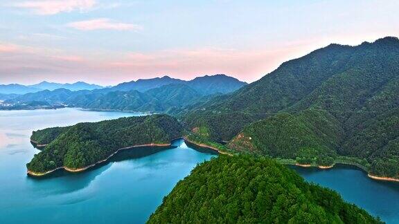 杭州千岛湖鸟瞰图