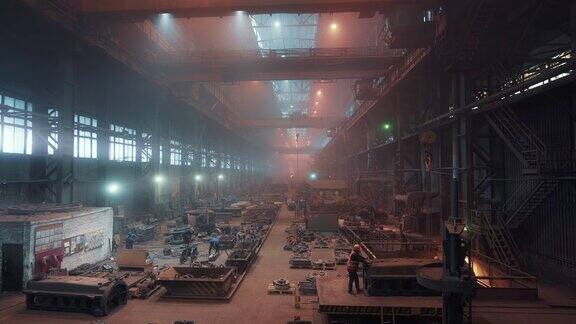 冶金厂生产工厂车间工业室内重工业设备和机器