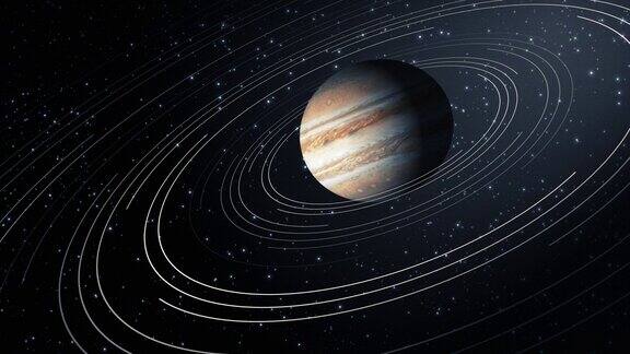 从太空看旋转的木星