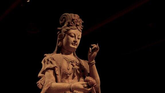 中国古代宋代观音菩萨木雕