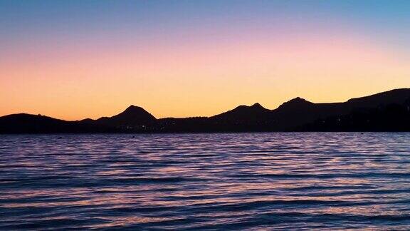 日落海滩背景