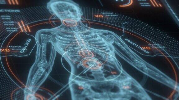 医疗保健人类虚拟身体高科技诊断小组医学研究