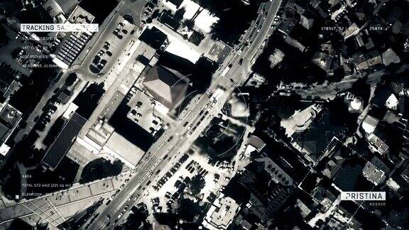 普里什蒂纳的卫星图像