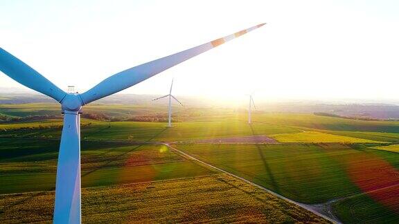风车可再生能源生态背景