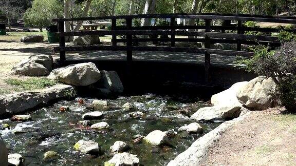 在平静的小溪上架起一座桥