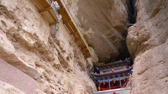 中国古代传统走廊天水巫山水幕洞窟中国甘肃