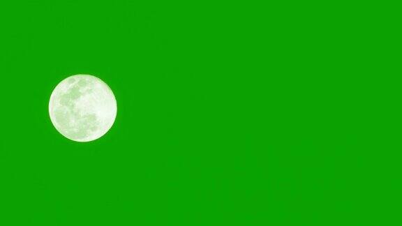 绿色背景上的月亮