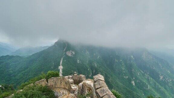 中国长城绿山云雾(延时)