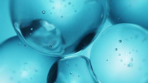 泡沫蓝色对水抽象的背景