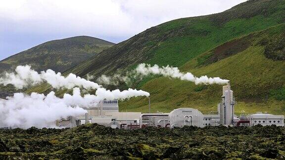冰岛的地热发电厂