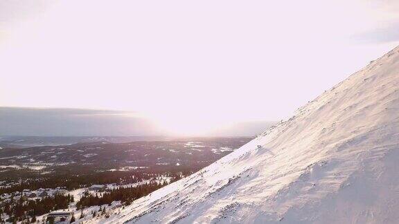 冬季景观滑雪