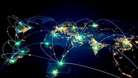 全球商业理念的联系和信息的传递在世界各地