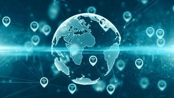 定位服务和GPS物联网云计算数据共享全球网络