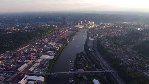 鸟瞰图匹兹堡宾夕法尼亚州