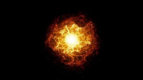 地狱的火球抽象的燃烧球体与炽热的火焰