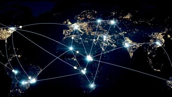 全球商业理念的联系和信息的传递在世界各地