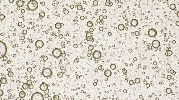 透明化妆品凝胶流体与分子气泡流动微距镜头