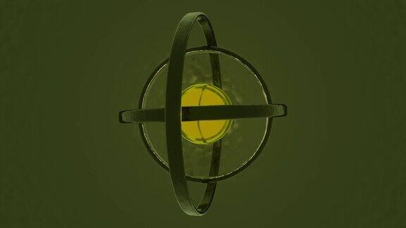 原子模型或结构背景玻尔原子原子结构核反应纳米技术无缝环绿色球体旋转带环