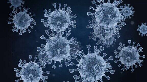 电子显微镜下的冠状病毒细胞