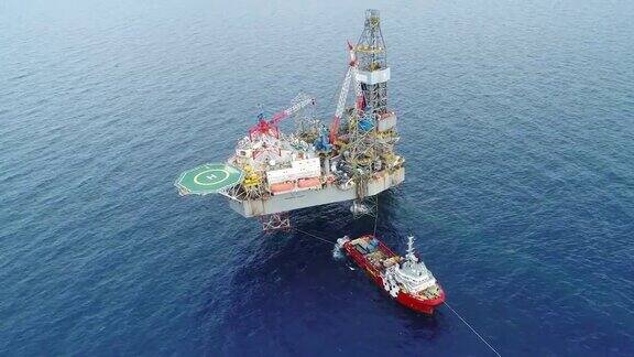 海上工业石油和天然气生产石油管道股票视频