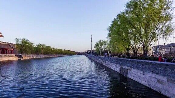 中国北京2016年3月21日:中国北京紫禁城角楼全景
