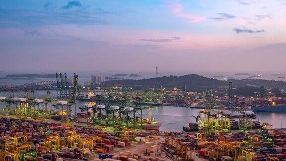 D2N:新加坡航空仓库港口背景