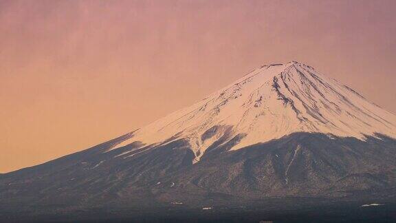富士山日落时间在川口湖日本山梨