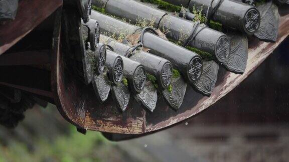 雨中的中国古代建筑