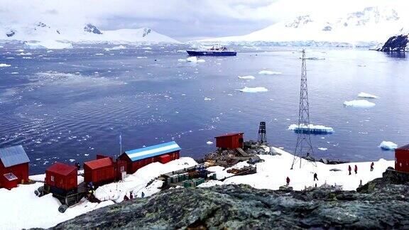延时摄影:南极半岛山脉南极洲