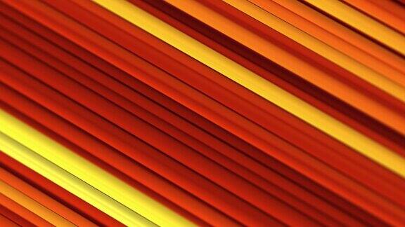 抽象黄橙色背景与对角条纹无限干净的过渡随机移动的软几何线