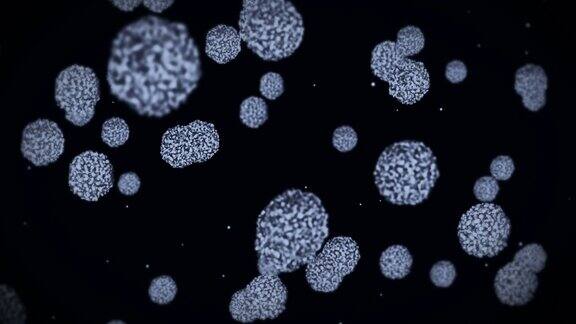 病毒细胞呈球形致病病毒引起感染人类病毒的循环动画细菌的微生物病毒性疾病的爆发