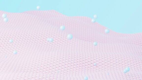 粉红色编织织物背景3d渲染