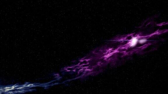 动画星系背景缩小星云抽象背景一个巨大的运动星系缓慢地向相机扩散恒星在太空飞行