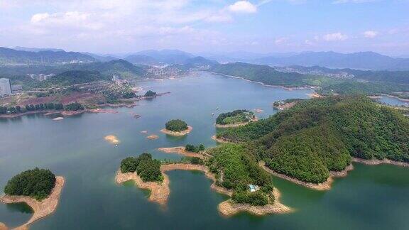 杭州千岛湖鸟瞰图