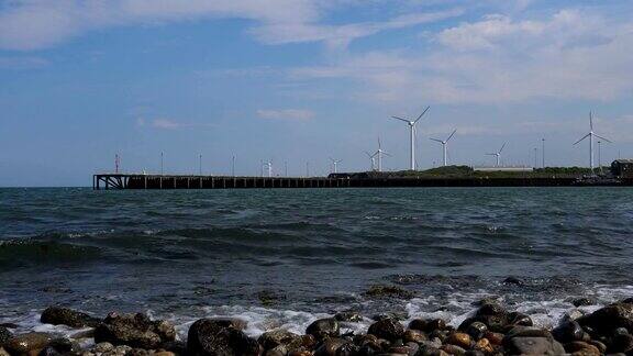 工业沿海的风力发电场