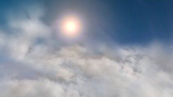 在云层之上飞行太阳飞机飞机飞机漂浮飞行天空平流层4k