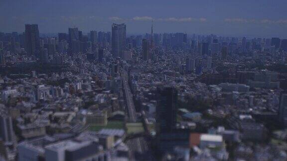 东京六本木地区的微缩城市景观