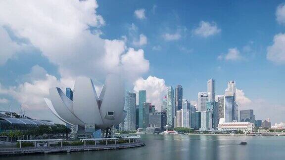 新加坡城市城市视点云移动天时间4K延时