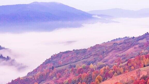 美丽的风景有山丘和山脉