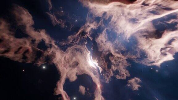旋转空间星云宇宙之美恒星云三维渲染