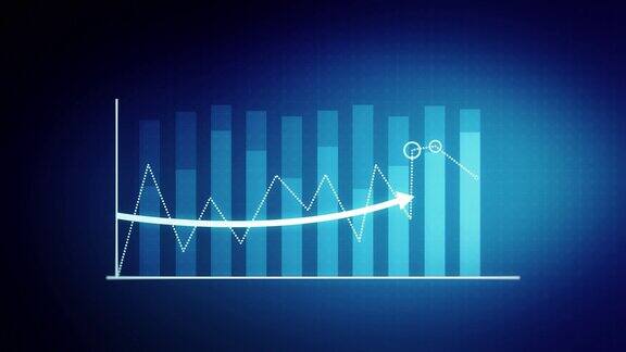 富有想象力的商业数据和金融图形可视化金融业务图表图表4K动画