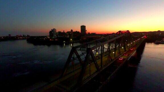 延时:日落时分的亚历山德拉桥渥太华