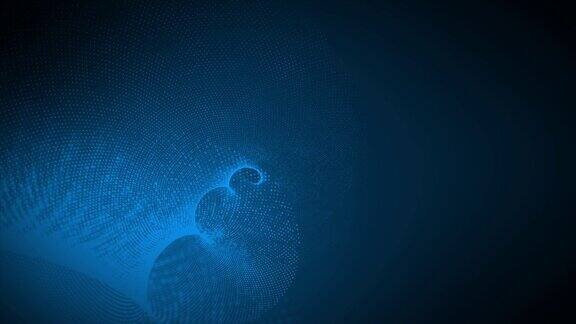 抽象漩涡图案皇家蓝色高科技未来主义点抽象背景