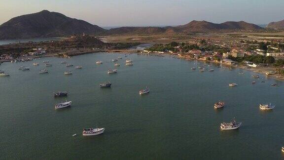 玛格丽塔岛约翰希腊湾(胡安格里戈湾)无人机拍摄的视频景观景观