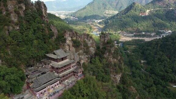 鸟瞰中国浙江温州雁荡山南部