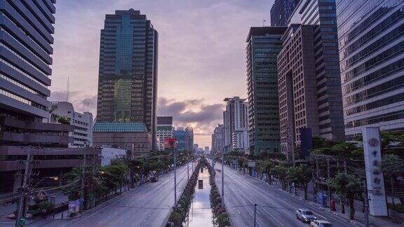 4K时光流逝:泰国曼谷市中心的交通高峰期