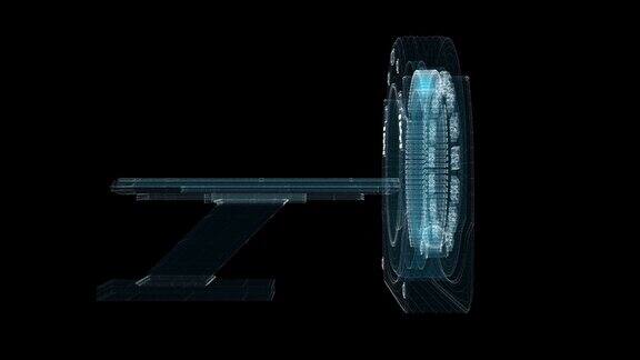 数字MRI扫描全息图医学与科技概念