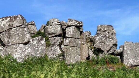 岩石形成达特穆尔国家公园英国